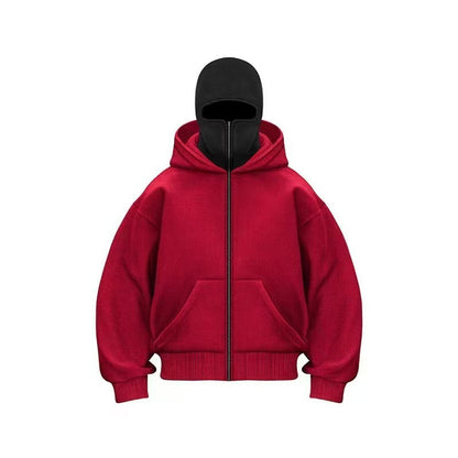 Men's Hooded Zip-Up Baseball Jacket